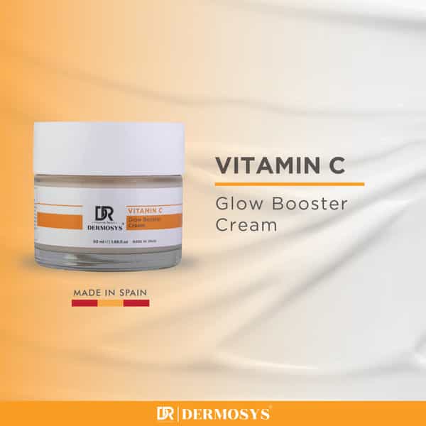 Dermosys Vitamin C Glow Booster Cream For Brightening & Depigmentant | For All Skin Types - 50Ml