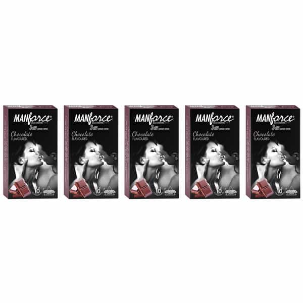 Manforce Chocolate Flavor Condom 10 Pcs X Pack Of 5