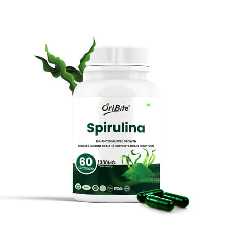 Oribite Spirulina Superfood Capsules For Energy & Detox 60 Capsules