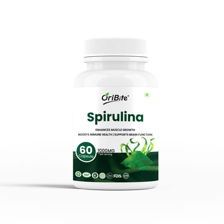 Oribite Spirulina Superfood Capsules For Energy & Detox 60 Capsules
