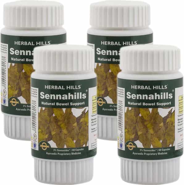 Herbal Hills Senna Capsules - 60 (Pack Of 4) Senna Capsules