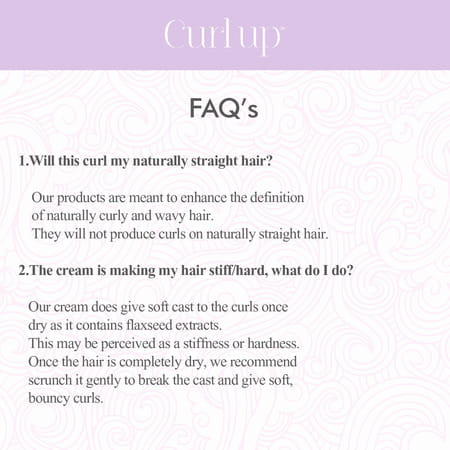 Curl Up Curl Defining Cream | All In One Leave In Conditioner | Wavy & Curly Hair - 150g