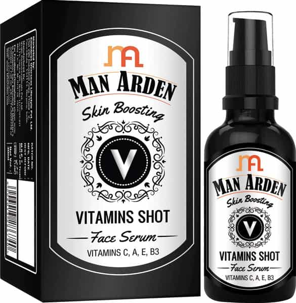 Man Arden Skin Boosting Vitamins Shot Face Serum - With Vitamin C | A | E And B3 For Men | 30 Ml