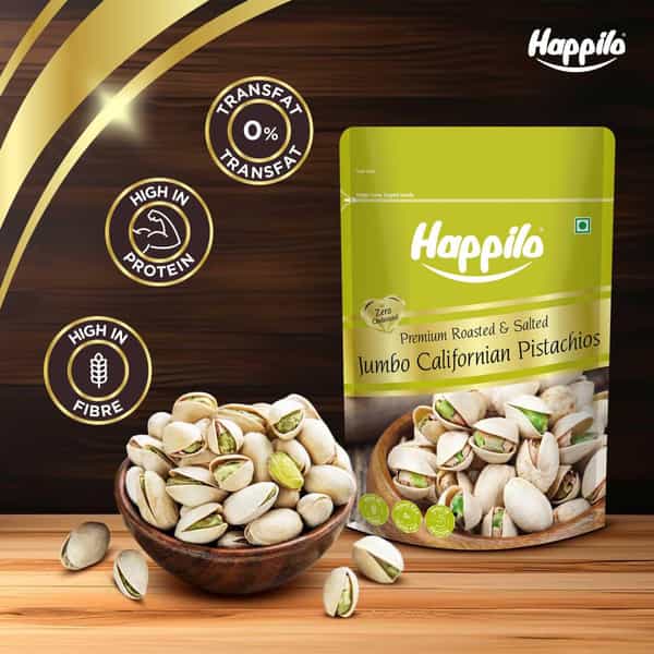 Happilo Premium Californian Roasted & Salted Pistachios 200G