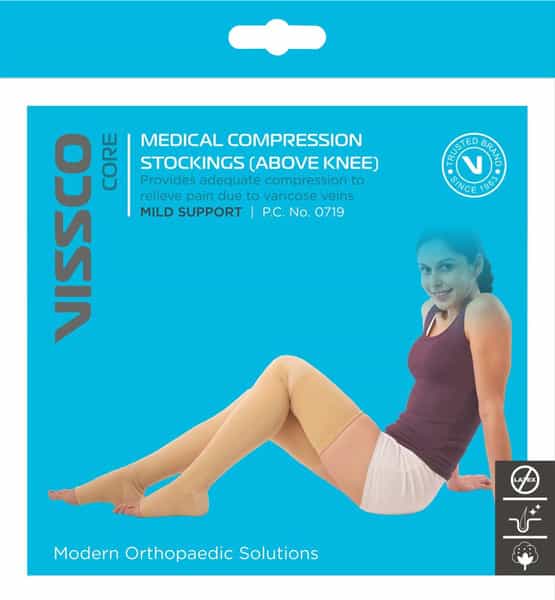 Vissco Medical Compression Stockings Above Knee Medium