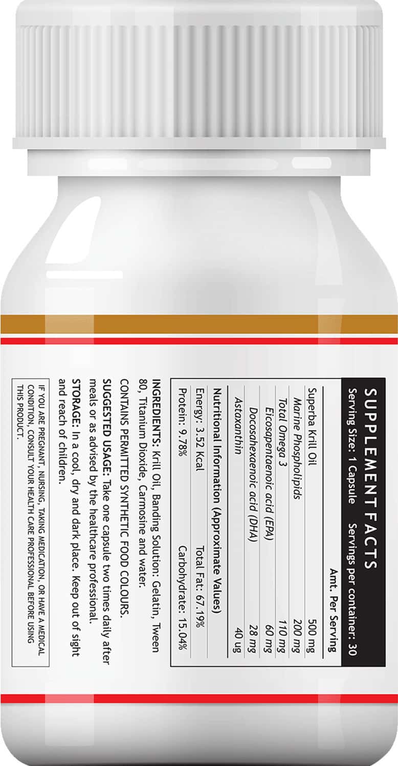 Buy INLIFE KRILL OIL (SUPERBA) PHOSPHOLIPID OMEGA 3 WITH ASTAXANTHIN
