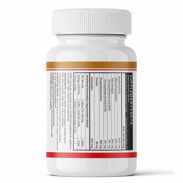 Inlife Krill Oil 500Mg With Astaxanthin Heart Brain & Joint Health - 30 Capsules