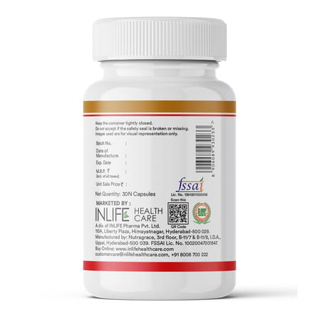 Inlife Krill Oil (Superba) Phospholipid Omega 3 With Astaxanthin 500 Mg - 30 Capsules