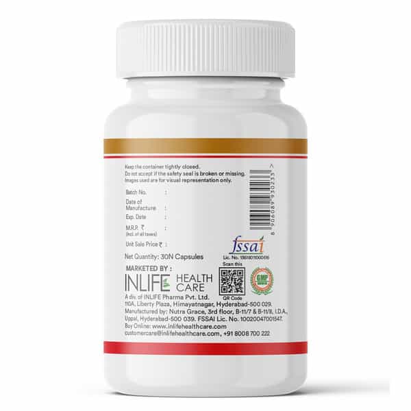 Inlife Krill Oil 500Mg With Astaxanthin Heart Brain & Joint Health - 30 Capsules
