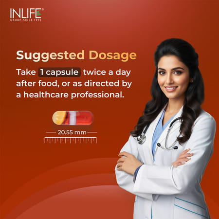 Inlife Krill Oil (Superba) Phospholipid Omega 3 With Astaxanthin 500 Mg - 30 Capsules