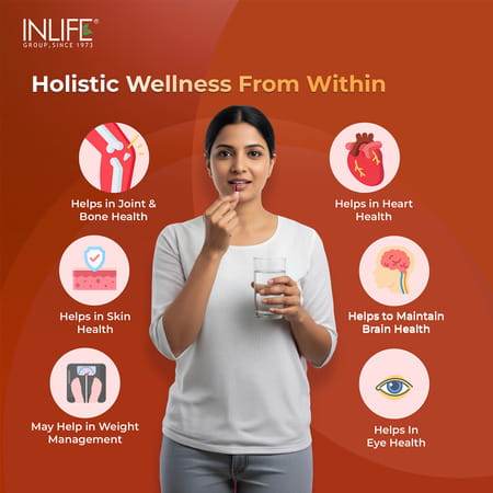 Inlife Krill Oil (Superba) Phospholipid Omega 3 With Astaxanthin 500 Mg - 30 Capsules