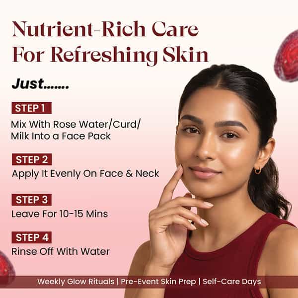 Raw Tatva Beetroot Powder For Skin Radiance & Even-Looking Complexion | All Skin Types | 100G