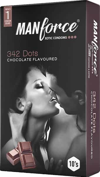 Manforce Xotic 342 Dots Chocolate Flavour Condoms 10 No's