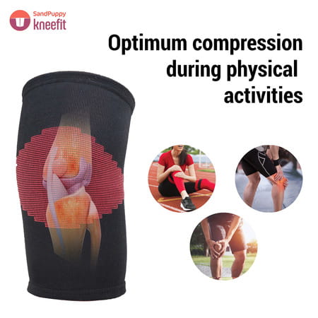 Sandpuppy New Kneefit Medium - Knee Compression Support For Men & Women Breathable Fabric