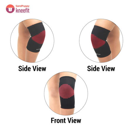 Sandpuppy New Kneefit Medium - Knee Compression Support For Men & Women Breathable Fabric