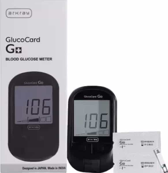 Arkray Blood Glucose Monitor G+ & 10 Strips + Blood Pressure Monitor+Relax & Relief Kit Glucometer