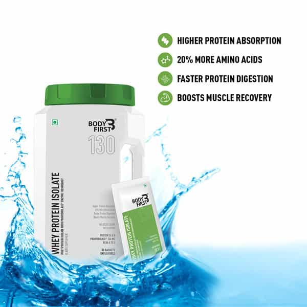 Bodyfirst Whey Protein Isolate | 32 Sachets | Unflavoured