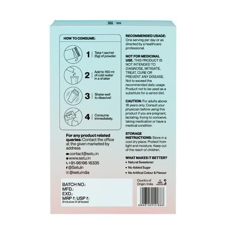 Setu Skin Acneclear+ | Bifiacnel Probiotics | Chasteberry & Chamomile | Green Apple - 30 Sachets