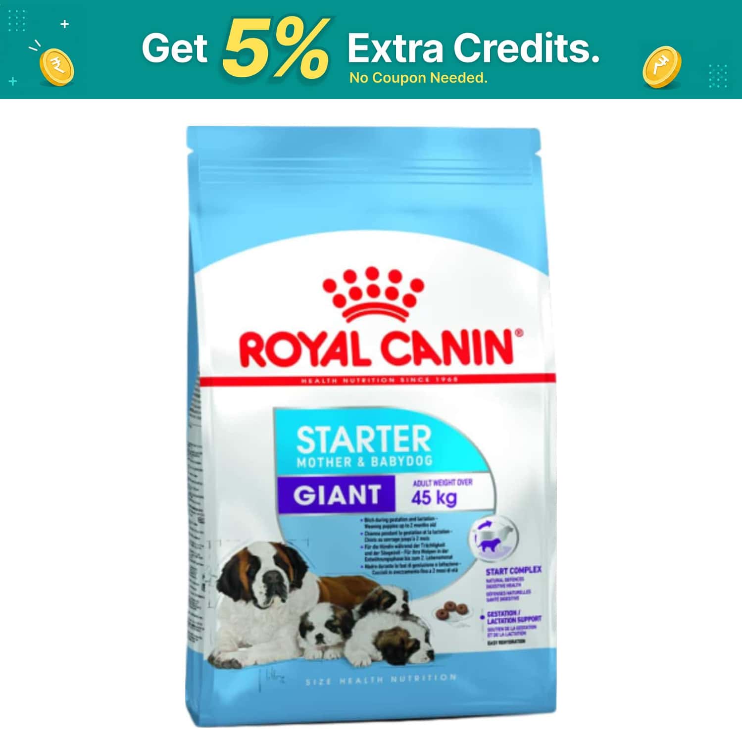 Royal Canin Giant Starter | Mother & Babdog Food | 15 Kg | Dry Food