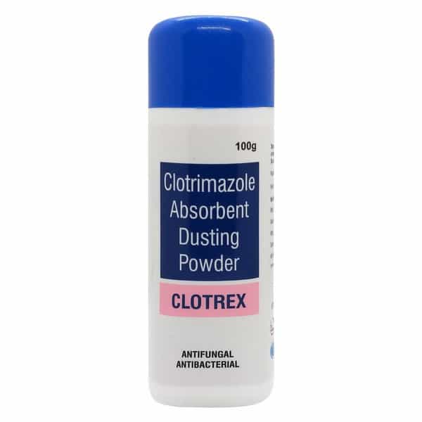 Clotrex Clotrimazole Anti Fungal | Total Skin Relief Dusting Powder (100 Gms | Pack Of 2)