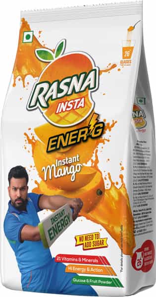 Rasna Insta Drink Concentrate Mix 500 G Pack - Mango
