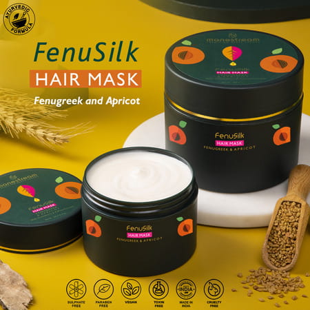 Manestream Fenusilk Hair Mask With Fenugreek & Apricot | 230gms For Men & Women