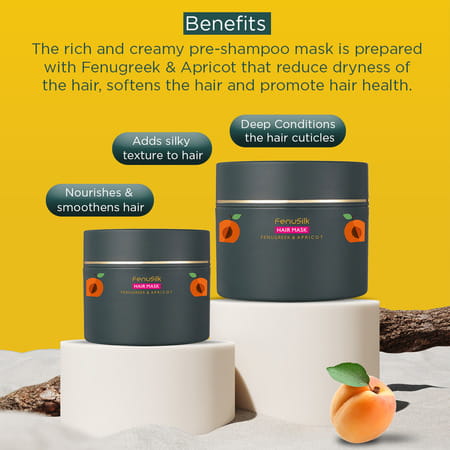 Manestream Fenusilk Hair Mask With Fenugreek & Apricot | 230gms For Men & Women