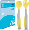 R For Rabbit Safe Feed Flexi Spoon Set Yellow Grey
