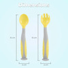 R For Rabbit Safe Feed Flexi Spoon Set Yellow Grey