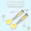 R For Rabbit Safe Feed Flexi Spoon Set Yellow Grey