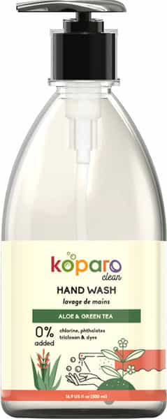 Koparo Hand Wash - Aloe & Green Tea Natural Germ Protection - Ph Controlled & Hypoallergenic 500Ml