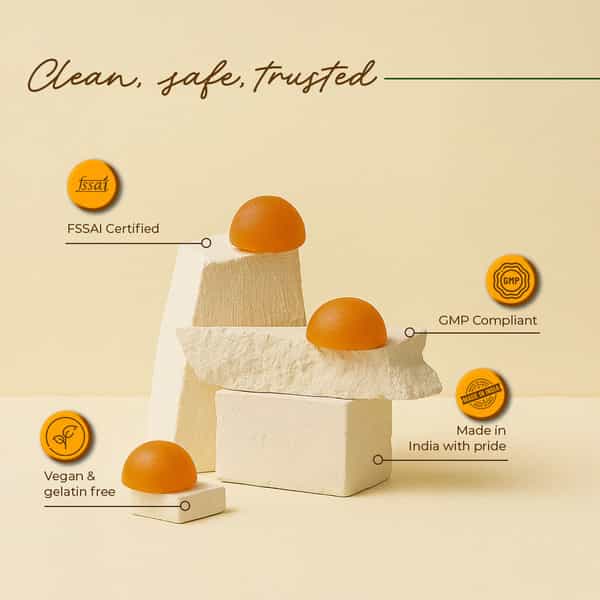 Svasthyalife Turmeric Gummies With 95% Active Curcumin With Black Pepper | 60 Gummies