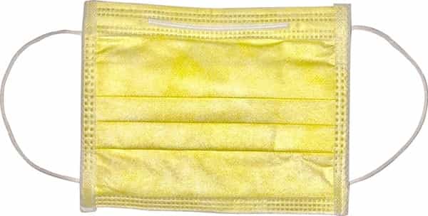 3 Ply Kids Face Mask Yellow 50 Mask