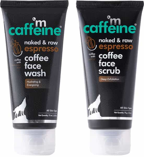 Mcaffeine Exfoliating Face Wash & Face Scrub Combo With Hyaluronic Acid Pro-Vitamin B5