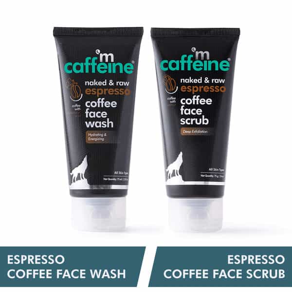 Mcaffeine Exfoliating Face Wash & Face Scrub Combo With Hyaluronic Acid Pro-Vitamin B5