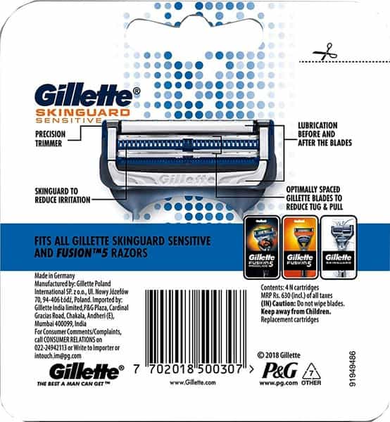 Gillette Skinguard Manual Shaving Blades Pack Of 4