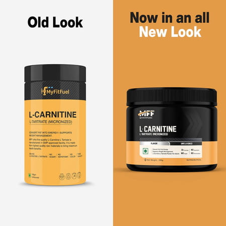 Myfitfuel L-Carnitine L-Tartrate (.22 Lbs) 100 Gm (Unflavored)| Fat Loss | Weight Management