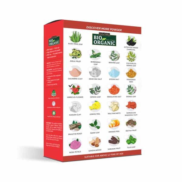 Indus Valley Bio Organic Hibiscus Flower Powder For Hair Care & Face Pack -100G