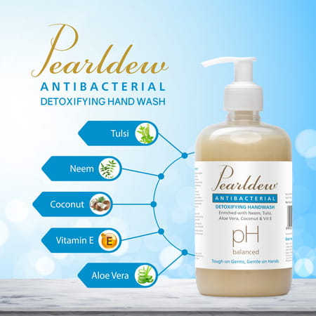 Pearldew Antibacterial Detoxifying Hand Wash 500 Ml | Neem & Tulsi (Pack Of 4)