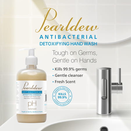 Pearldew Antibacterial Detoxifying Hand Wash 500 Ml | Neem & Tulsi (Pack Of 4)