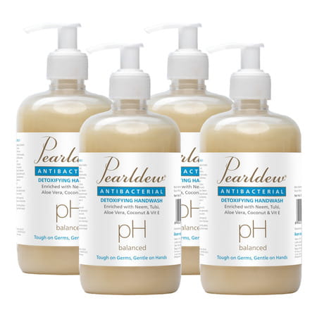 Pearldew Antibacterial Detoxifying Hand Wash 500 Ml | Neem & Tulsi (Pack Of 4)