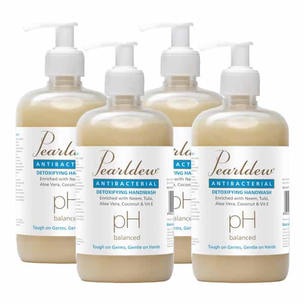 Pearldew Antibacterial Detoxifying Hand Wash 500 Ml | Neem & Tulsi (Pack Of 4)