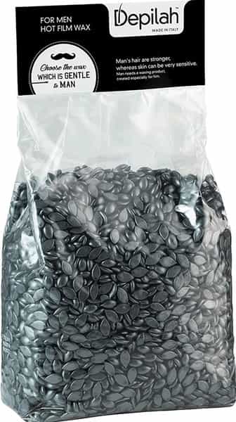 Depilah Brazilian Hot Film Wax - 1 Kg Silver Stripless Wax (Men) Made In Italy