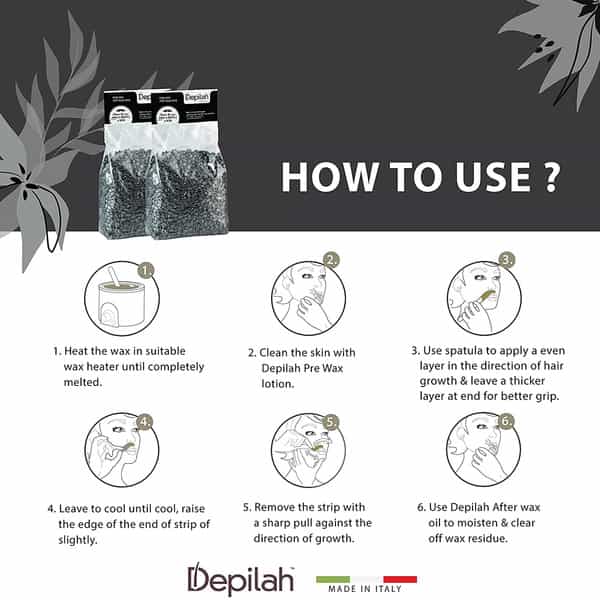 Depilah Brazilian Hot Film Wax - 1 Kg Silver Stripless Wax (Men) Made In Italy