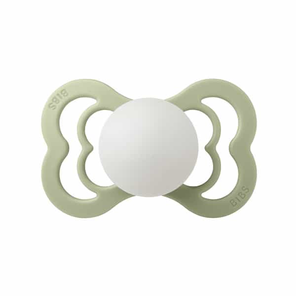 Bibs Supreme 2 Pack Silicone Size 2 Sage Glow/Cloud Glow - 6+ Months