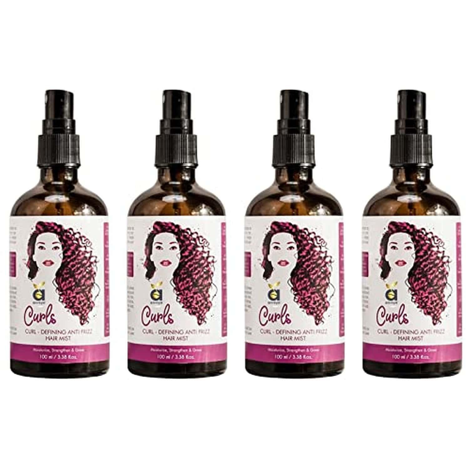 Anveya Men'S And Women'S Curls Hair Mist Spray 100ml X Pack Of 4