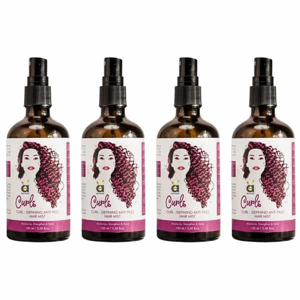Anveya Men's And Women's Curls Hair Mist Spray 100Ml X Pack Of 4