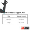 Besafe Forever Elbow Sleeves/ Support/ Guard/ Compression Socks Pair | Black | L