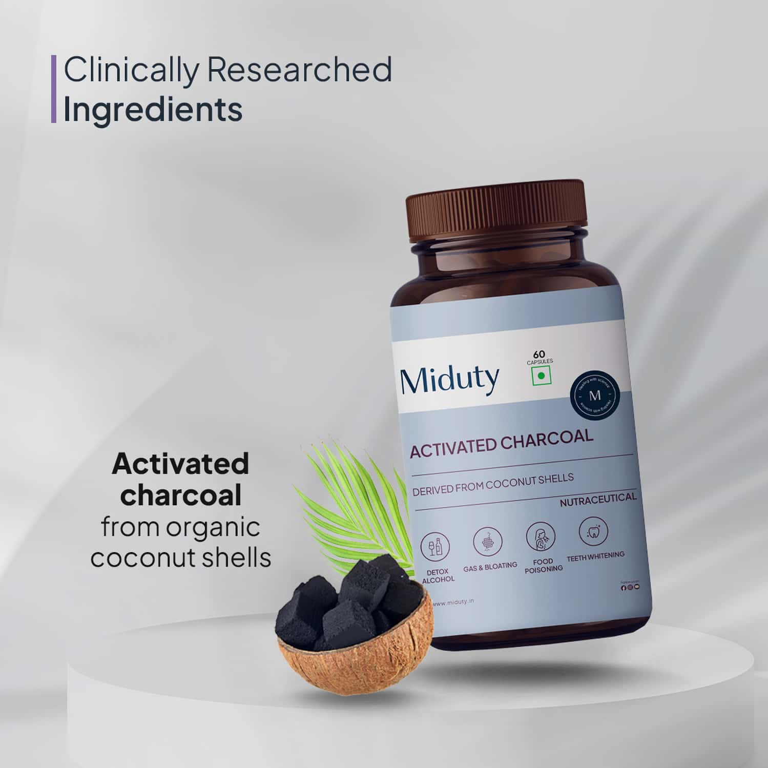 Buy MIDUTY PALAK NOTES ACTIVATED CHARCOAL SUPPLEMENT POWERFUL
