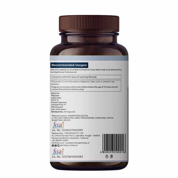 Miduty Activated Coconut Charcoal Edible Supplement-Teeth Whitening | Detox | Microporous- 60N